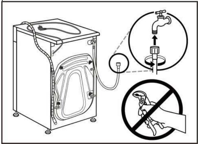 FAGOR FLS0805IDAW - FLS0805IDAS - Raccordement du tuyau d'arrivée d'eau - 1