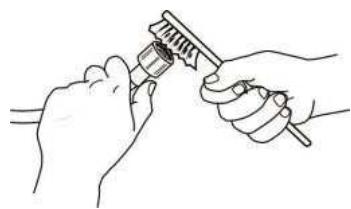 FAGOR FLS0805IDAW - FLS0805IDAS - Nettoyage du filtre à mailles dans le tuyau d'arrivée d'eau et de la vanne d'arrivée d'eau - 2