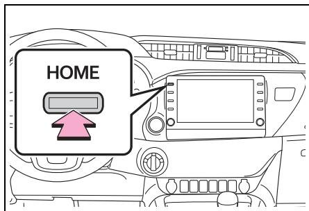 TOYOTA Hilux - Navigation et Multimédia - Fonctionnement de l'écran d'accueil - 1
