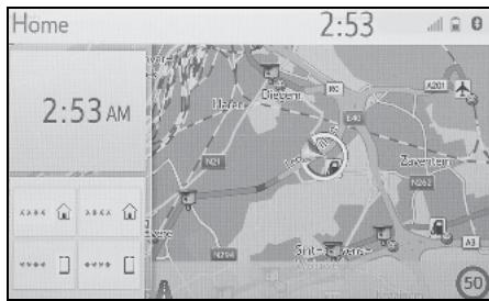 TOYOTA Hilux - Navigation et Multimédia - Fonctionnement de l'écran d'accueil - 2
