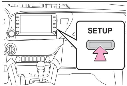 TOYOTA Hilux - Navigation et Multimédia - Appuyez sur la touche "SETUP". - 1