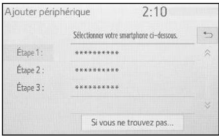 TOYOTA Hilux - Navigation et Multimédia - Enregistrement d'un téléphone Bluetooth® pour la première fois - 3