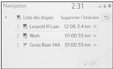 TOYOTA Hilux - Navigation et Multimédia - Réorganisation des étapes - 1