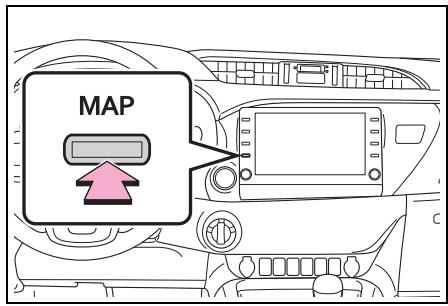 TOYOTA Hilux - Navigation et Multimédia - Arrêt du guidage d'itinéraire - 1