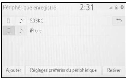 TOYOTA Hilux - Navigation et Multimédia - Connexion d'un appareil Bluetooth® - 1