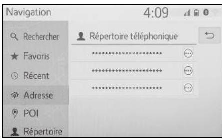TOYOTA Hilux - Navigation et Multimédia - Recherche par répertoire - 1