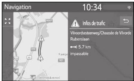 TOYOTA Hilux - Navigation et Multimédia - ■ Affichage de message d'informations routières détaillées - 2