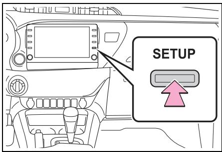 TOYOTA Hilux - Navigation et Multimédia - Affichage de l'écran des réglages du véhicule - 1