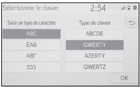 TOYOTA Hilux - Navigation et Multimédia - Changement de type de caractères et de disposition de clavier - 3