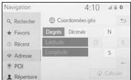 TOYOTA Hilux - Navigation et Multimédia - Recherche par coordonnées - 1