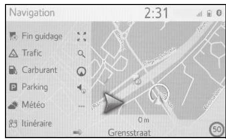 TOYOTA Hilux - Navigation et Multimédia - Arrêt du guidage d'itinéraire - 1