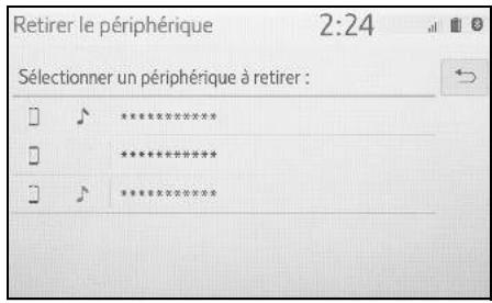 TOYOTA Hilux - Navigation et Multimédia - Sélectionnez l'appareil souhaité. - 1