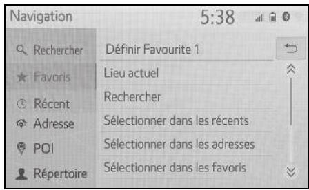TOYOTA Hilux - Navigation et Multimédia - Enregistrement de destinations favorites fixes - 2