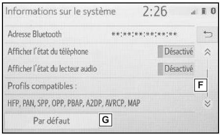 TOYOTA Hilux - Navigation et Multimédia - Modification des informations relatives au système - 2
