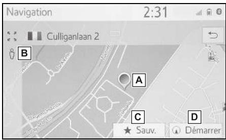 TOYOTA Hilux - Navigation et Multimédia - Fonctionnement du défilement de la carte - 1