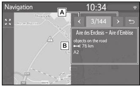 TOYOTA Hilux - Navigation et Multimédia - Liste de messages d'informations routières - 5