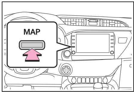 TOYOTA Hilux - Navigation et Multimédia - Affichage de l'écran du menu de destination - 1