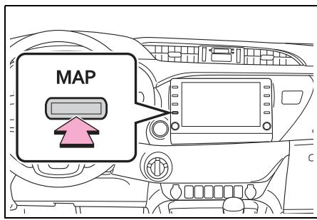TOYOTA Hilux - Navigation et Multimédia - Appuyez sur la touche "MAP". - 1