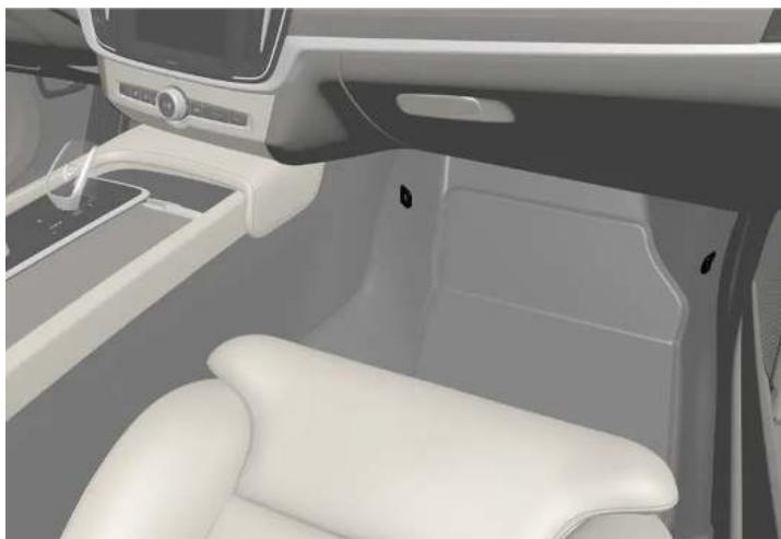 VOLVO V90 Cross Country (2025) - Emplacement des points de fixation - 1