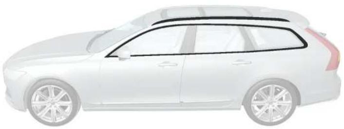 VOLVO V90 Cross Country (2025) - Nettoyer les éléments extérieurs en plastique, en caoutchouc et décoratifs - 1