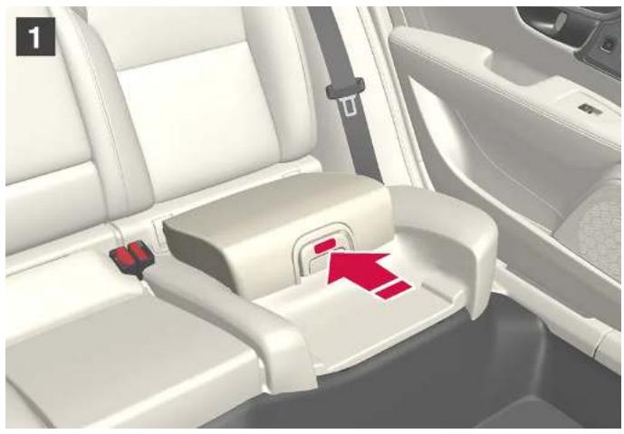 VOLVO V90 Cross Country (2025) - Relever le coussin d'assise du siège pour enfant intégré\* - 3