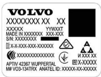 VOLVO V60 Hybride (2024) - Réception par type du système de télécommande - 1