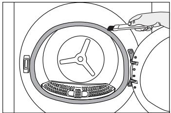 WHIRLPOOL CWSD83MWWSFR - CWSD83MWBSFR - CWSD83MWBSFRX - Filtres à fibres (filtres internes et externes) / Nettoyage de la surface interieure de la porte de chargement - 8