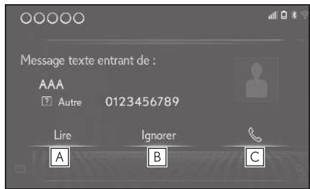 LEXUS LS XF50 - Système de navigation - Réception d'un message - 1