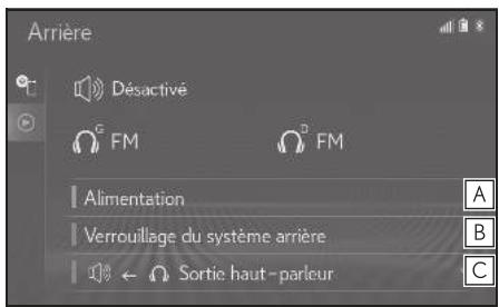 LEXUS LS XF50 - Système de navigation - Utilisation du système de divertissement arrêté depuis les sièges avant - 1