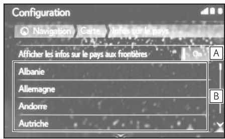 LEXUS LS XF50 - Système de navigation - Informations sur le pays - 1