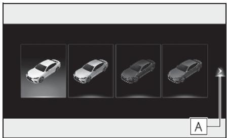 LEXUS LS XF50 - Système de navigation - Changement de la couleur de carrosserie affichée sur le moniteur de vue panoramicque - 1