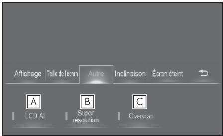 LEXUS LS XF50 - Système de navigation - Changement des réglages de l'écran - 1