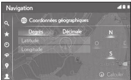 LEXUS LS XF50 - Système de navigation - Recherche par coordonnées - 1