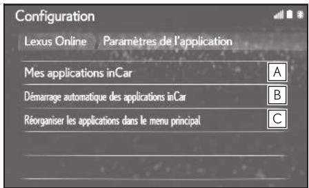 LEXUS LS XF50 - Système de navigation - Paramètres de l'application - 1