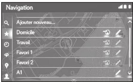 LEXUS LS XF50 - Système de navigation - Enregistrement d'une destination favorite fixe - 1