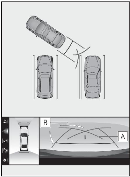 LEXUS LS XF50 - Système de navigation - Utilisation de la ligne de guidage d'assistance au stationnement - 1