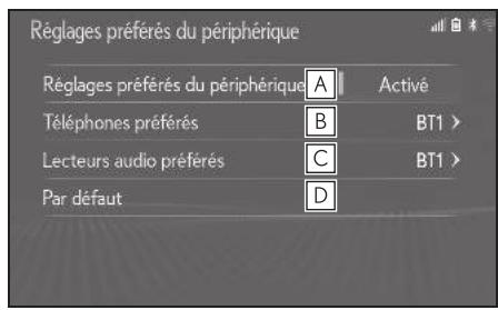 LEXUS LS XF50 - Système de navigation - Paramétrage de la priorité de connexion automatique - 1