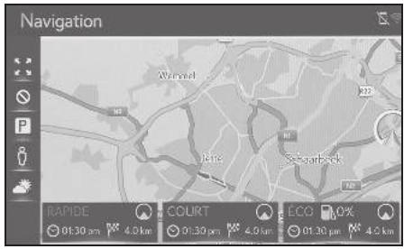 LEXUS LS XF50 - Système de navigation - Démarrage du guidage d'itinéraire - 2