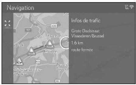 LEXUS LS XF50 - Système de navigation - Icone de messages de circulation sur la carte - 2