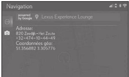 LEXUS LS XF50 - Système de navigation - Affichage de la liste des PDI en ligne - 2