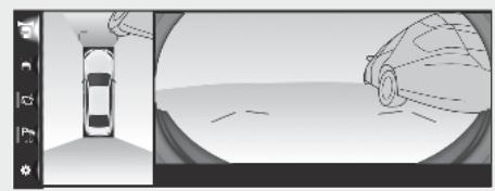 LEXUS LS XF50 - Système de navigation - Affichage de la vue panoramaique (y compris agrandissement de l'affichage), affichage de la vue de dégagement et de la vue d'angle - 1