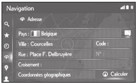 LEXUS LS XF50 - Système de navigation - Recherche par adresse - 1