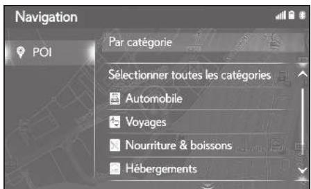 LEXUS LS XF50 - Système de navigation - Recherche par catégorie - 2