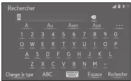LEXUS LS XF50 - Système de navigation - Changement de type de caractère et de clavier - 1