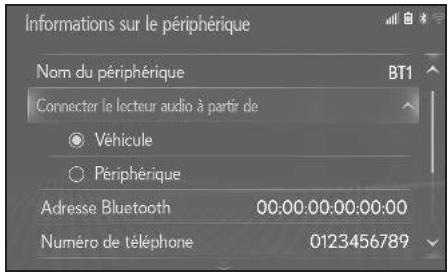 LEXUS LS XF50 - Système de navigation - Paramétrage de la méthode de connexion du lecteur audio - 1