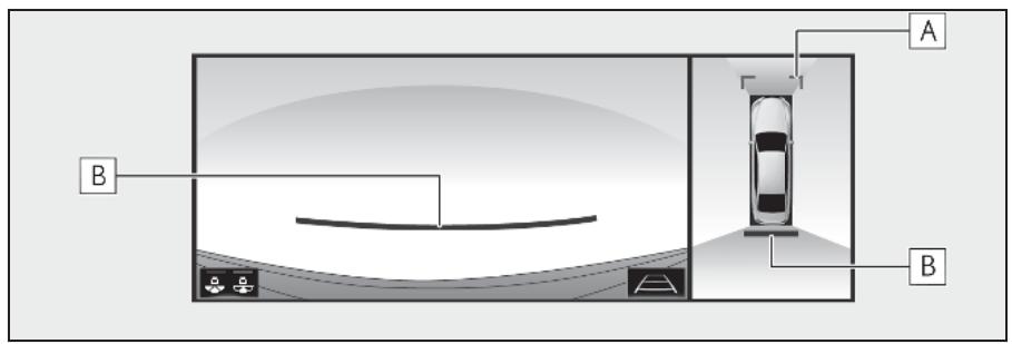 LEXUS LS XF50 - Système de navigation - Lignes de guidage affichées sur l'écran - 3