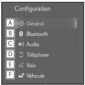 LEXUS LS XF50 - Système de navigation - Écran "Configuration" - 1