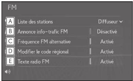 LEXUS LS XF50 - Système de navigation - Options de la radio - 1