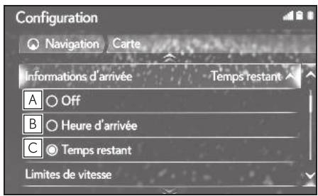 LEXUS LS XF50 - Système de navigation - Informations d'arrivée - 1