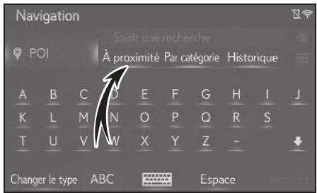 LEXUS LS XF50 - Système de navigation - Paramétrage de la zone de recherche - 1